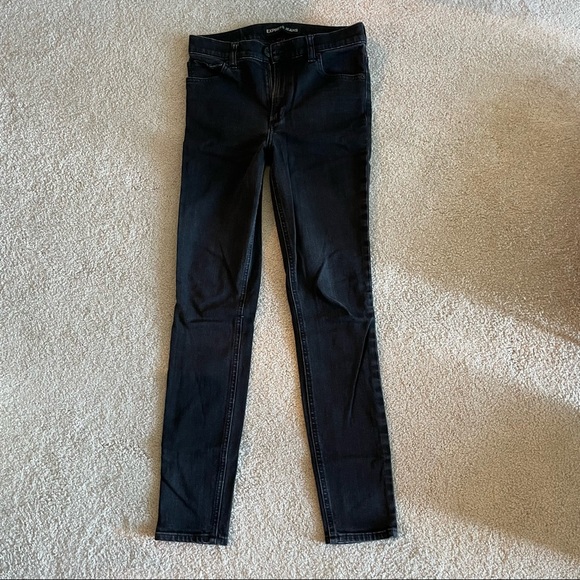 Express High Rise Ankle Legging Washed Black